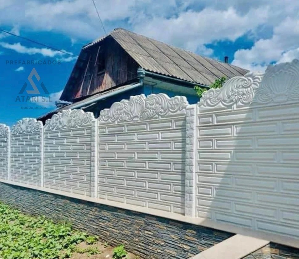 Panel decorativo de hormigón prefabricado imitación madera para vallas de jardín de bajo mantenimiento
